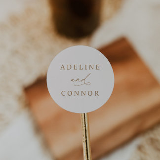 Adesivo Casamento de Ivory e Caligrafia Dourada Dourada