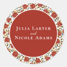 Adesivo Casamento de Jardim de Pétalas Florais de Rosa Sel