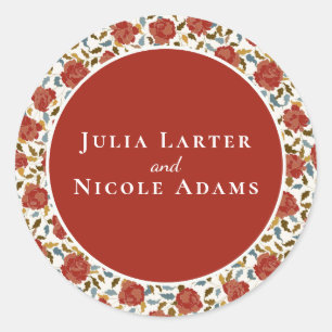 Adesivo Casamento de Jardim de Pétalas Florais de Rosa Sel