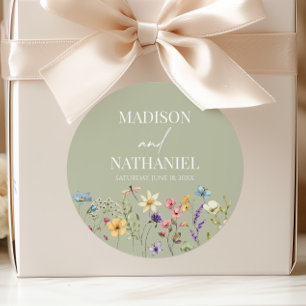 Adesivo Casamento de Jardins Florais de Flores Selvagens