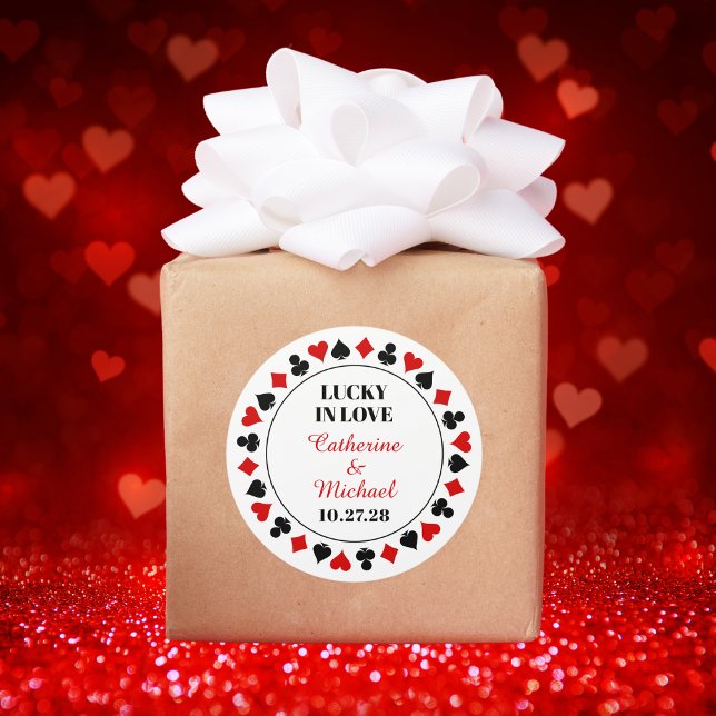 Adesivo Casamento De Las Vegas Casino Salvar A Data (Criador carregado)