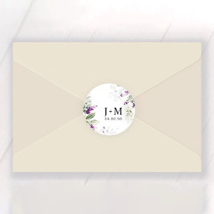 Adesivo Casamento de Lavandas de verde roxo