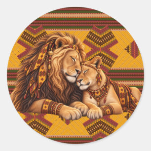 Adesivo Casamento de Leão Africano