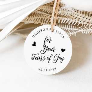 Adesivo Casamento de Lenço de Papel Para as Suas Lágrimas 