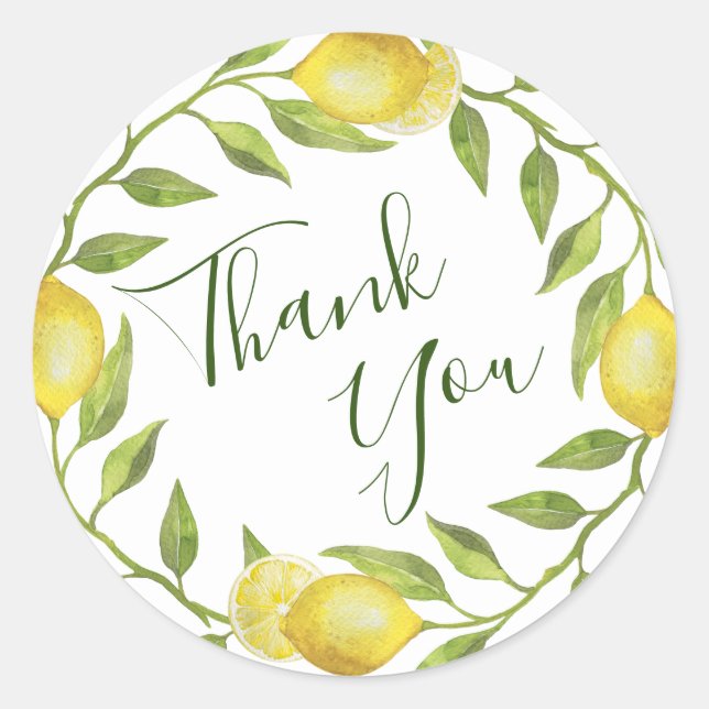 Adesivo Casamento de limões e aquarelas doces (Frente)