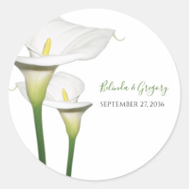 Adesivo Casamento de Lírios de Calla Branca Elegante