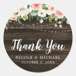 Adesivo Casamento De Luzes De Corda Flórida Rosa Russo Obr