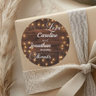 Adesivo Casamento de Luzes Russas de Madeira Marrom