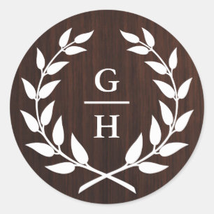 Adesivo Casamento de madeira rústico do teste padrão da