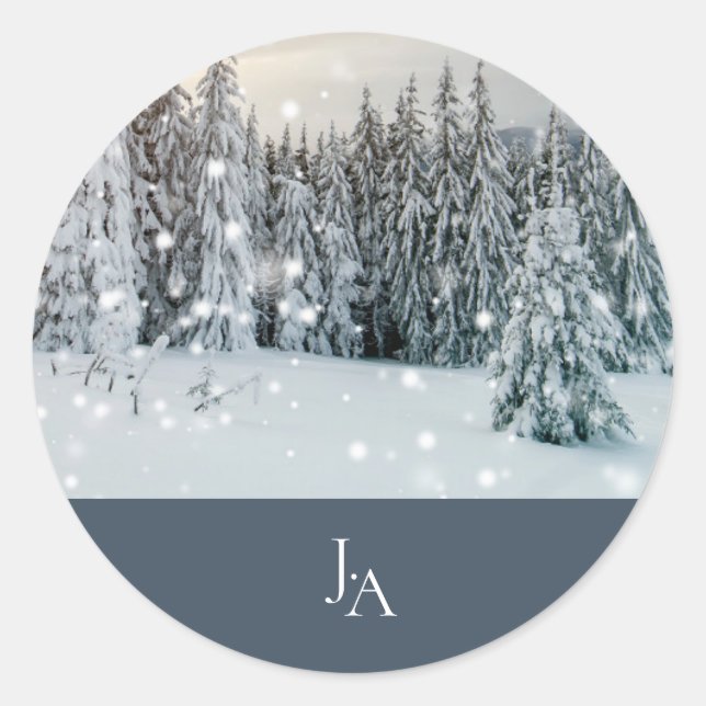 Adesivo Casamento de Manchas de Neve da Woodland Woodland  (Frente)