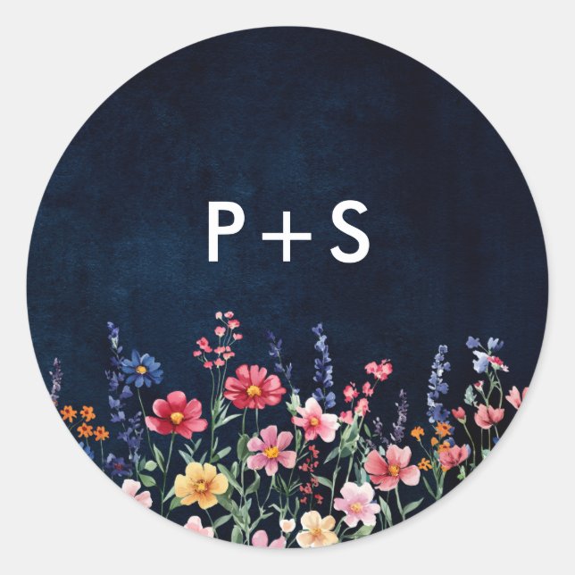 Adesivo Casamento de Marinhos Florais Boho, País Russo de  (Frente)