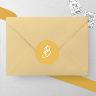 Adesivo Casamento de Monograma de Ouro Sólido