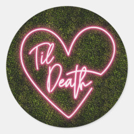 Adesivo Casamento de Neon Boxwood Til Death