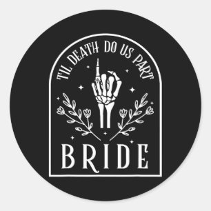 Adesivo Casamento de Noivado de Halloween Gothic Skeleton