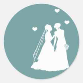 Adesivo Casamento de noivas lésbicas