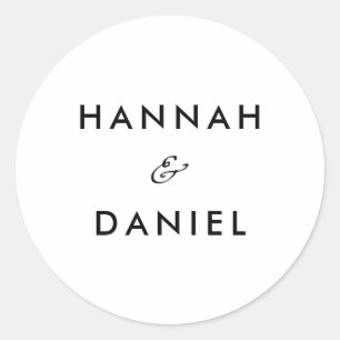Adesivo Casamento de Nomes de Cliente Minimalista Simples