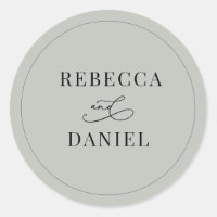 Casamento de Nomes Personalizados Rustic Sage Gree