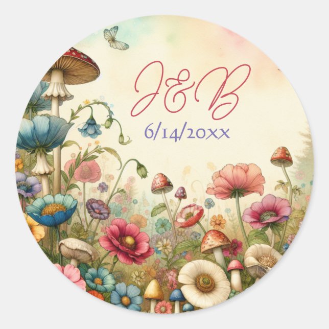 Adesivo Casamento de Núcleo de Algodão Personalizado (Frente)