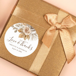 Adesivo Casamento de Obrigados e amor floral neutro de Boh