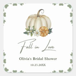 Adesivo Casamento de Outono com Vegetação e Abóbora