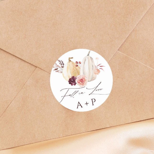 Adesivo Casamento de outono de Pumpkin Apaixonado (Criador carregado)