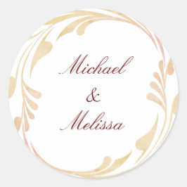 Adesivo Casamento de Outono Enrolado