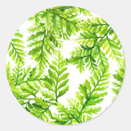 Adesivo Casamento de Padrão de Ferns Verdes Chartreuse em