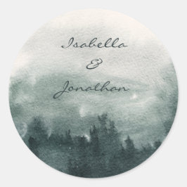 Adesivo Casamento de Paisagem da Floresta de abstrato Wate