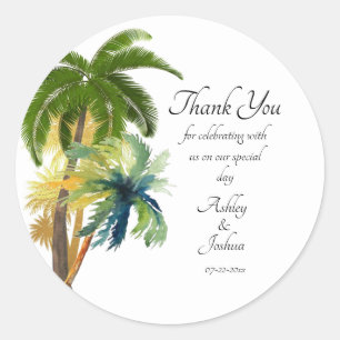 Adesivo Casamento de Palm Tree Beach
