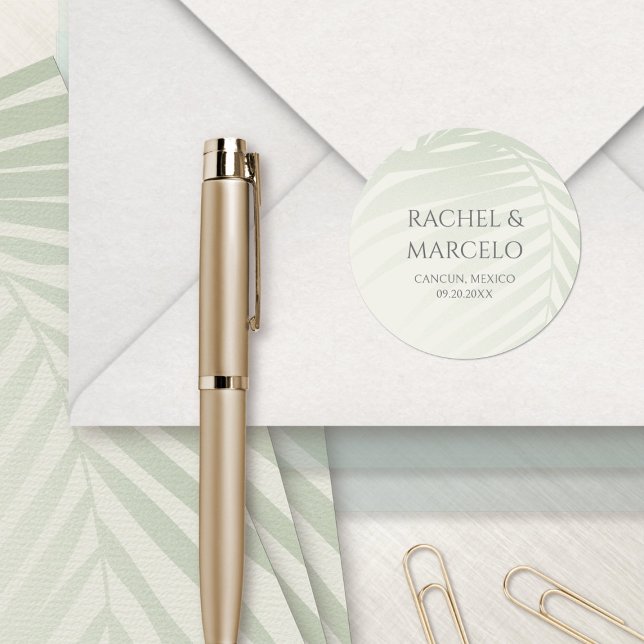 Adesivo Casamento de Palm Tree Beach (Criador carregado)