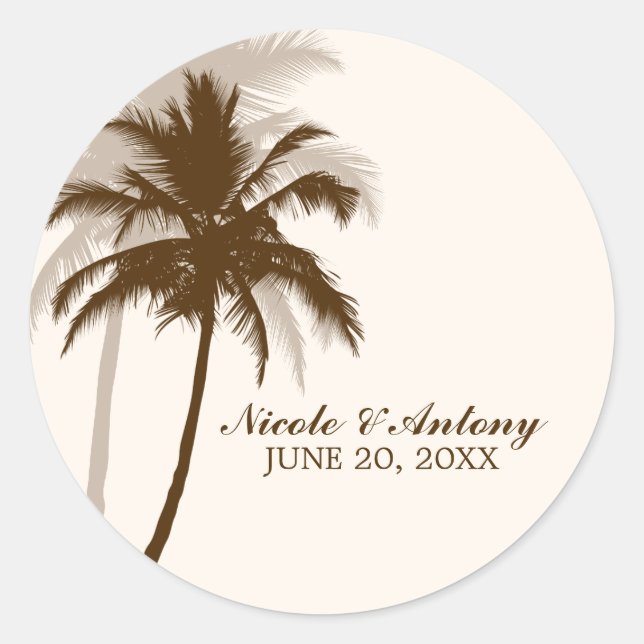 Adesivo Casamento de Palm Trees (Frente)