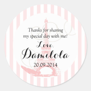 Adesivo Casamento de Paris da torre Eiffel