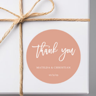 Adesivo Casamento de Peach minimalista