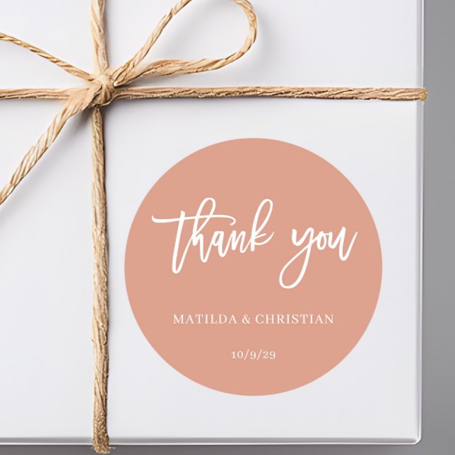Adesivo Casamento de Peach minimalista (Criador carregado)