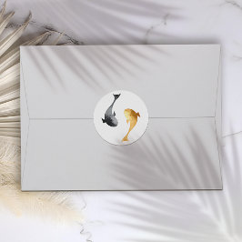 Adesivo Casamento de Peixes de Watercolor Koi