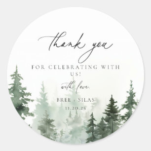 Adesivo Casamento De Pinheiros Florestais Selvagens Obriga