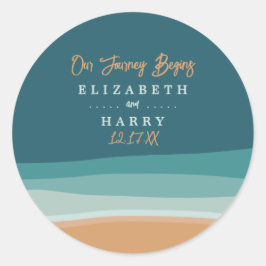 Adesivo Casamento de Praia de abstrato Ocean