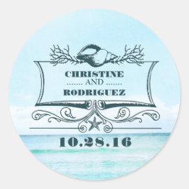 Adesivo Casamento de Praia de Turquoise Sea