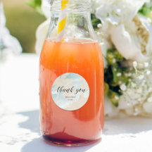 Casamento de praia de Watercolor Palm Obrigado