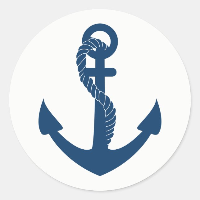 Adesivo Casamento de praia Marinho Azul de Ancoragem Náuti (Frente)