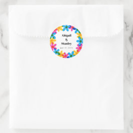 Adesivo Casamento de primavera das Flores Hipotecas Brilha