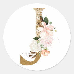 Adesivo Casamento de primavera de verão MONOGRAM J