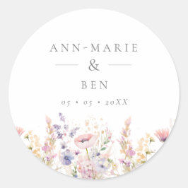 Adesivo Casamento de primavera Lilac Wildflower