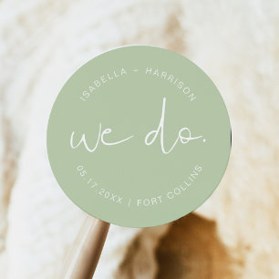 Adesivo Casamento de Primavera Verde Pastel Vibrante LEAH