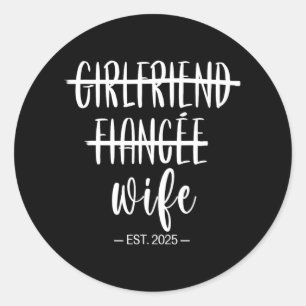 Adesivo Casamento de Recem casados H de Namorada Fiance Wi
