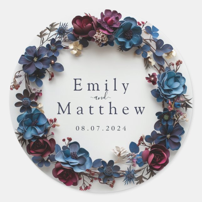 Adesivo Casamento de Romance em Profundo Woodland (Frente)