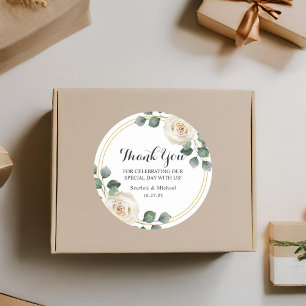 Adesivo Casamento de Rosa Branca Moderna Elegante