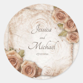 Adesivo Casamento de Rosas de cor suave