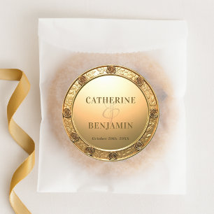 Adesivo Casamento de Rosas Dourados e Xingados Opulentos