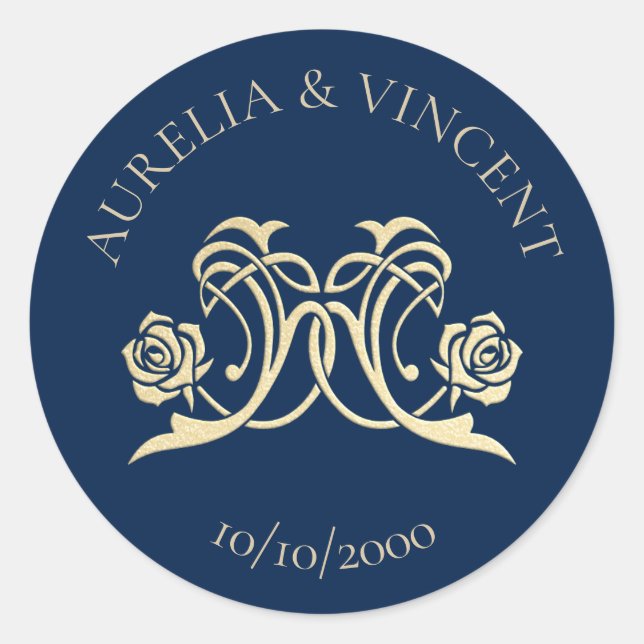 Adesivo Casamento de Rosas Reais Medieval (Frente)